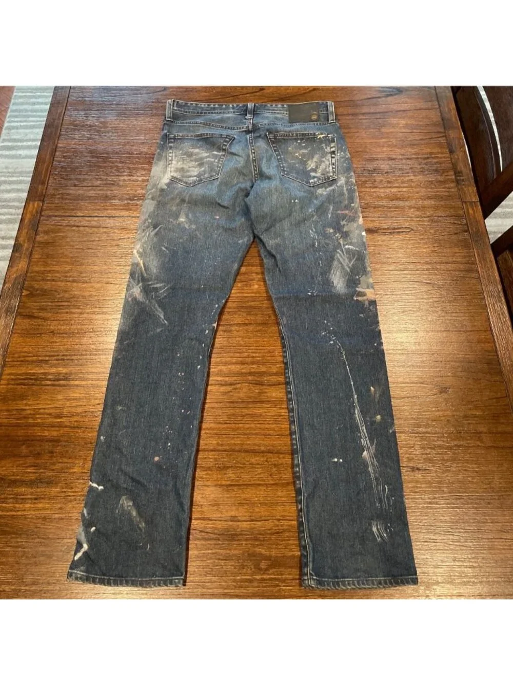 AG Owens Athletic Jean Mens 32x33 Paint Splatter Festival Grunge Distressed